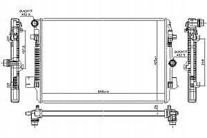 РАДІАТОР ДВИГУНА NISSENS ВОДЯНИЙ AUDI A1 VW POLO VI 2.0 11/17-