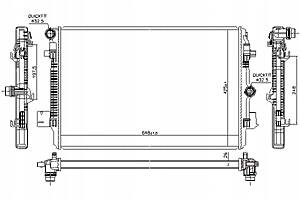 РАДІАТОР ДВИГУНА NISSENS ВОДЯНИЙ AUDI A1 VW POLO VI 2.0 11/17-