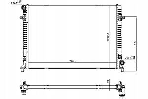 РАДІАТОР ДВИГУНА NISSENS ВОДЯНИЙ VW ATLAS 3.6 12/16-