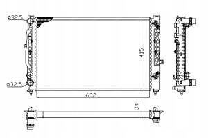 РАДІАТОР ДВИГУНА ВОДЯНИЙ AUDI A4 B5 A6 C5 SKODA SUPERB ТА VW PASSAT