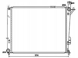 Радіатор двигуна водяний HYUNDAI GRAND SANTA FE II