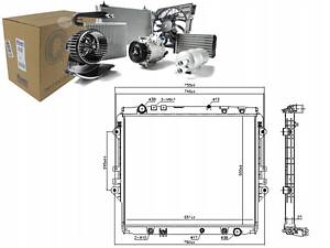 РАДИАТОР ДВИГАТЕЛЯ ВОДНЫЙ TOYOTA HILUX VIII 2.4D 2.8D 05/15 - NISSENS