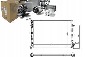 РАДІАТОР ДВИГУНА ВОДЯНИЙ VW ATLAS 3.6 12.16 - NISSENS