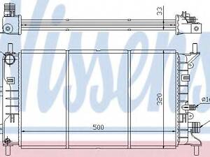 Радіатор FD ESCORT V - VI(90-)1.4 CFi(+)[OE 1664037] NISSENS 621621 на FORD ESCORT Mk V (GAL)