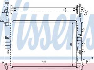 Радіатор FD ESCORT V - VI(90-)1.8 D(+)[OE 1664039] NISSENS 62164A на FORD ESCORT Mk V (GAL)
