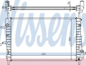 Радіатор FD MONDEO III(00-)2.0 TDCi[OE 1114766] NISSENS 62025A на FORD MONDEO Mk III седан (B4Y)