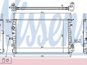 Радіатор FD MONDEO III(00-)2.5 i V6 24V(+)[OE 1216262] NISSENS 69252 на FORD MONDEO Mk III (B5Y)