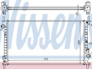 Радіатор FD TRANSIT CONNECT(02-)1.8 Di(+)[OE 1365996] NISSENS 62021A на FORD TRANSIT CONNECT (P65_, P70_, P80_)