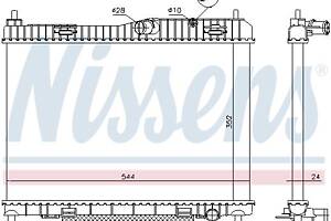 Радиатор FORD B-MAX (JK) / FORD KA+ (TK, FK) / FORD FIESTA (CB1, CCN) 2008-2017 г.