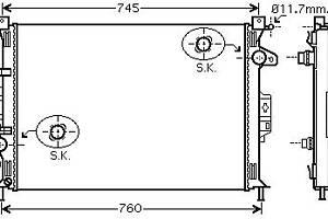 Радиатор FORD FOCUS / VOLVO V70 (135) / VOLVO S80 (124) / VOLVO S60 (134) 1999-2020 г.
