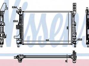 Радіатор FORD FOCUS III (CB8, CEW) (11-) 1.6 TDCi NISSENS 69238 на FORD FOCUS III седан