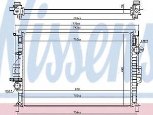 Радіатор FORD KUGA (CBS) (13-) 1.6 EcoBoost NISSENS 66863 на FORD ESCAPE II (DM2)