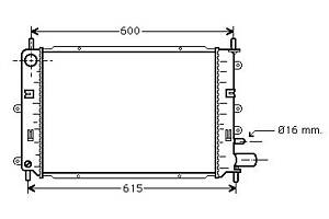 Радиатор FORD ORION (GAL) / FORD ESCORT (AFL) / FORD ESCORT CLASSIC (ANL) 1990-2002 г.
