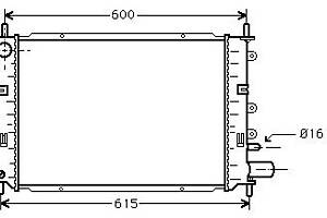 Радиатор FORD ORION (GAL) / FORD ESCORT (AFL) / FORD ESCORT CLASSIC (ANL) 1990-2002 г.
