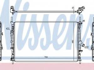 Радіатор FORD TRANSITTOURNEO CUSTOM (TTF) (12-) 2.2 TDCI NISSENS 66861 на FORD TOURNEO CUSTOM автобус