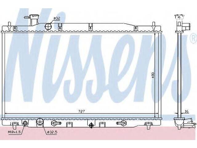 Радіатор HD CR-V(06-)2.4 i 16V[OE 19010-RZA-A51] NISSENS 68139 на HONDA CR-V Mk III (RE)