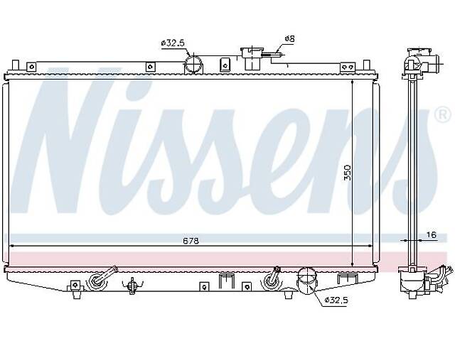 Радиатор HONDA ACCORD (CK, CG, CH, CF) 1997-2003 г.