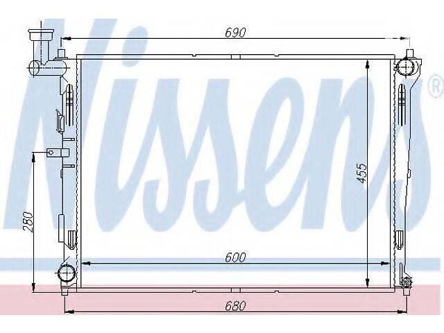 Радіатор HY ELANTRA(06-)1.6 i 16V(+)[OE 25310-1H000] NISSENS 66674 на HYUNDAI ELANTRA GT (GD)