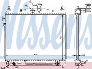 Радіатор HY GETZ(02-)1.3 i(+)[OE 25310-1C150] NISSENS 67496 на HYUNDAI CLICK (TB)