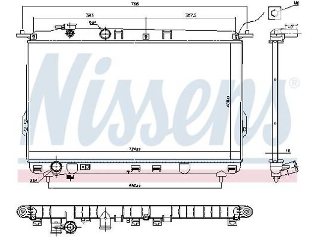 Радиатор HYUNDAI XG / HYUNDAI SONATA (EF) / KIA MAGENTIS (GD, MS) 1998-2007 г.