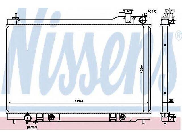 Радіатор INFIN FX 35[OE 21460-CG000] NISSENS 68119 на INFINITI FX