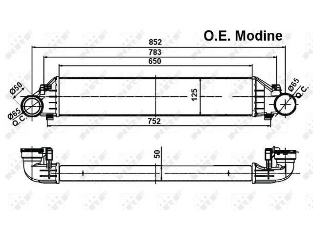 Радиатор интеркулера, MERCEDES C160 02-