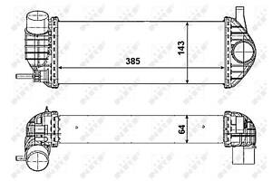 Радиатор интеркулера, RENAULT Kangoo 08-