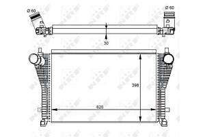 Радиатор интеркулера, VOLKSWAGEN Golf 2.0 04/2013>