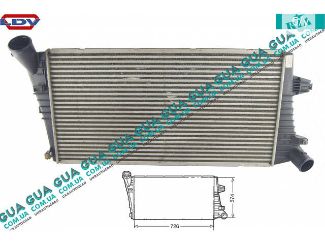 Радиатор интеркулера 526000031 LDV / ЛДВ MAXUS 2005-