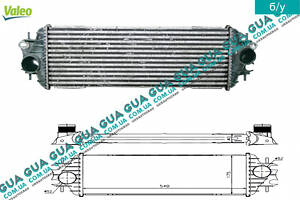 Радіатор інтеркулера 7700312903 Nissan/НІССАН PRIMASTAR 2000-/ПРИМАСТАР 00-, Opel/ОПЕЛЬ VIVARO 2000- 2014/ ВІВАРО