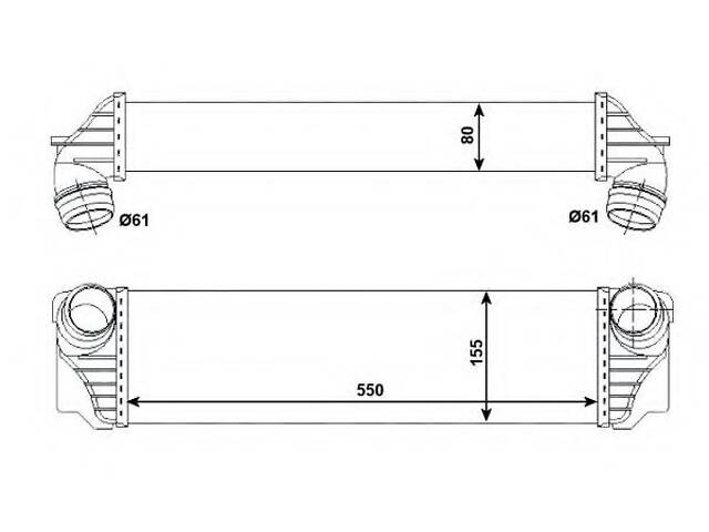 Радіатор інтеркулера BMW 2,0D/3,0D F10/F11/F07 30523