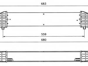 Радіатор інтеркулера Ford Galaxy/Seat Alhambra/VW Sharan 1.8T 20V/1.9Tdi 95- 30108A