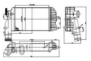 радіатор інтеркулера JUMPER/DUCATO/BOXER 1.9 TD/2.0 Hdi 94-