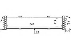 Радиатор интеркулера MB E (W210) 2.0/2.2D/2.7D 06.97-03.03
