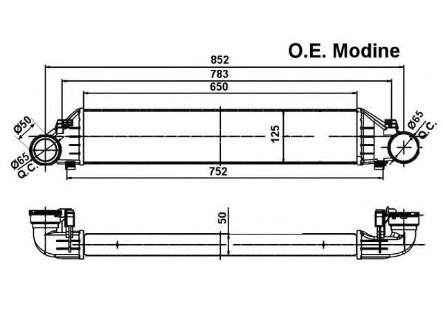 Радіатор інтеркулера MB W202/W203/S203/R171 1.8-2.7D 05.00-02.11 30161A