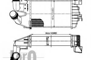 Радіатор інтеркулера Opel Astra H/Zafira 1.3-1.9D 04-