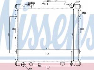 Радіатор KIA SPORTAGE(93-)2.0 i(+)[OE OK012-15-200A] NISSENS 66642 на KIA SPORTAGE (K00)