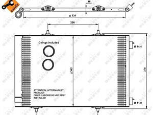 Радиатор кондиционера, CITROEN C2 07-
