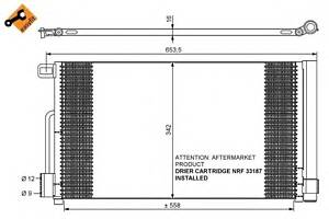 Радиатор кондиционера для моделей: ALFA ROMEO (GIULIETTA), CITROËN (NEMO,NEMO), FIAT (PUNTO,PUNTO,FIORINO,QUBO,PUNTO,P