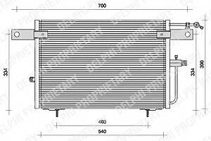 Радиатор кондиционера  для моделей: AUDI (100, 100,A6,A6,A6,A6)