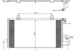 Радіатор кондиціонера для моделей: AUDI (80,80, A6, CABRIOLET, A6)