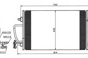 Радиатор кондиционера для моделей: AUDI (A8)