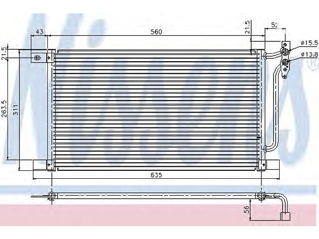 Радиатор кондиционера для моделей: BMW (3-Series, 3-Series,3-Series,3-Series,3-Series,X3)