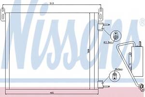 Радиатор кондиционера для моделей: CADILLAC (BLS, BLS), OPEL (VECTRA,VECTRA,SIGNUM,VECTRA), SAAB (9-3,9-3,9-3,9-3X), VA