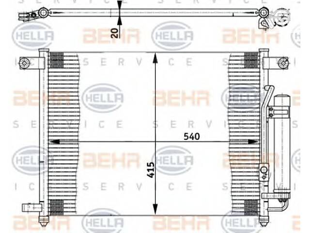 Радиатор кондиционера для моделей: CHEVROLET (KALOS, KALOS), DAEWOO (KALOS)