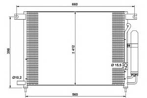Радиатор кондиционера для моделей: CHEVROLET (KALOS, KALOS,AVEO), DAEWOO (KALOS,KALOS)