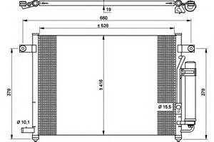 Радиатор кондиционера для моделей: CHEVROLET (KALOS, KALOS,AVEO), DAEWOO (KALOS)