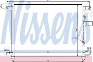 Радіатор кондиціонера для моделей: CHEVROLET (KALOS, KALOS, AVEO, AVEO, LANOS), DAEWOO (KALOS)