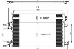 Радиатор кондиционера  для моделей: CHRYSLER (SEBRING, SEBRING), DODGE (AVENGER), JEEP (COMPASS,PATRIOT)