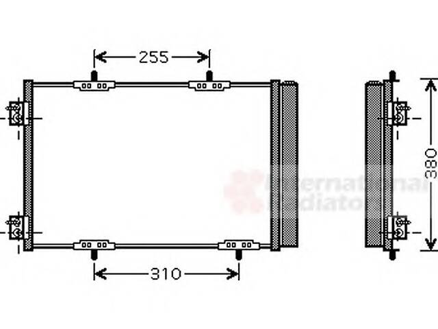 Радиатор кондиционера для моделей: CITROËN (C3, C2,C3,C3,DS3,DS3), PEUGEOT (1007,207,207,308,207,308,207,207,208,2008)